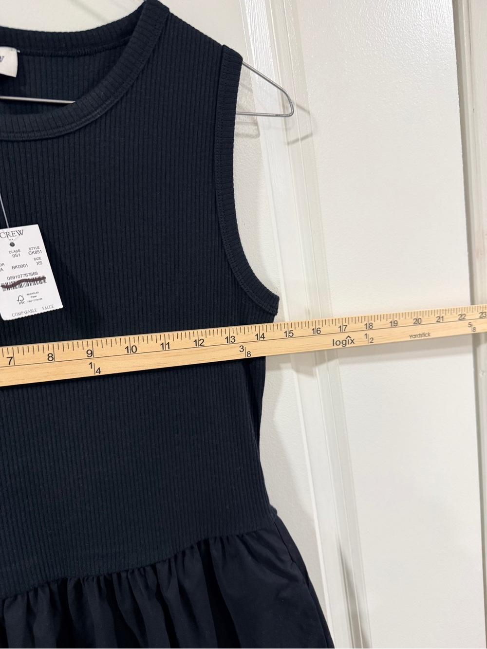 J.Crew Rib Knit Sleeveless Mini Dress Black XS NWT - Picture 8 of 10